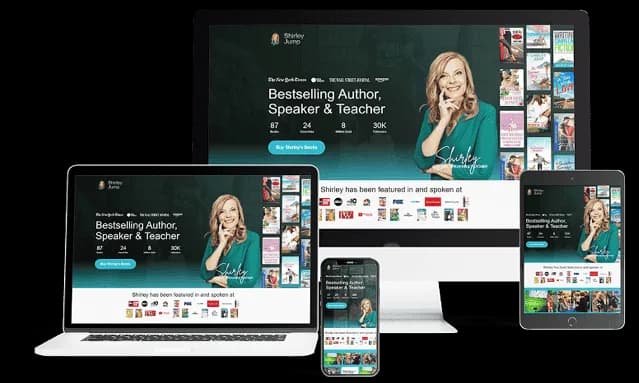 Professional website mockup for web design survey