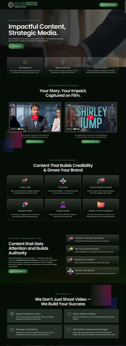 Building Success Prod Web Design