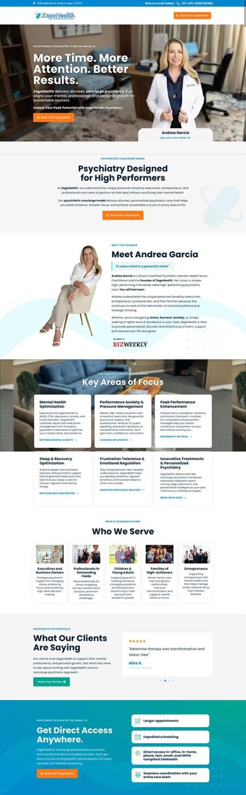 Zegohealth Web Design