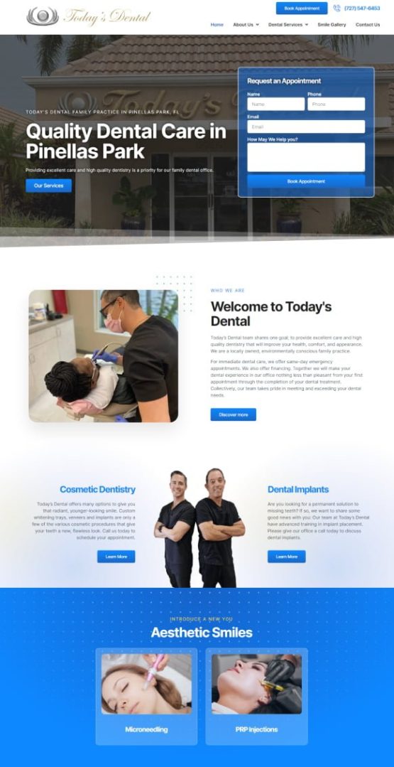 dental web design