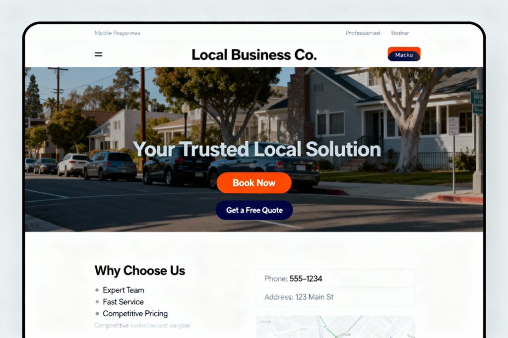 Example Of Conversion Optimized Website Design That Complements Google Business Profile Optimization Large