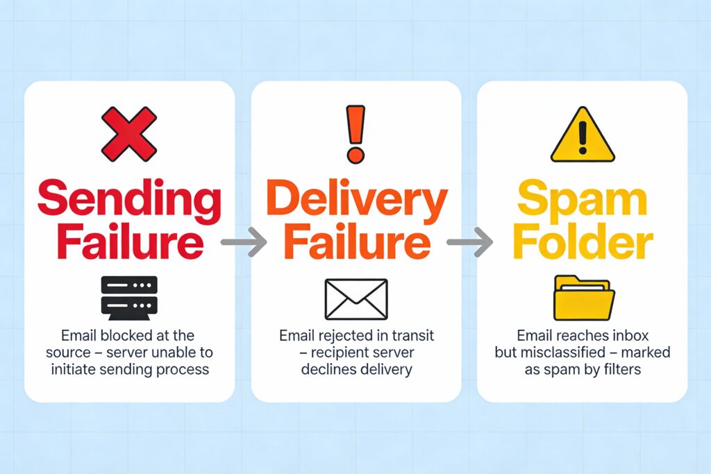 Comparing Three Types Of Wordpress Email Failures And Spam Placement