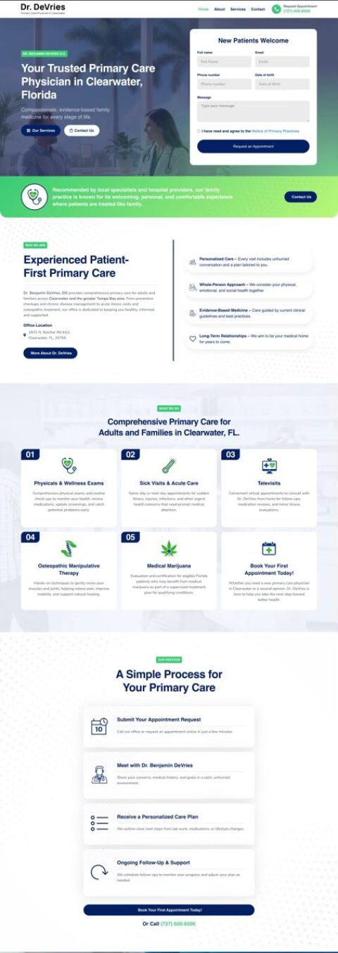 Dr. DeVries Web Design Large