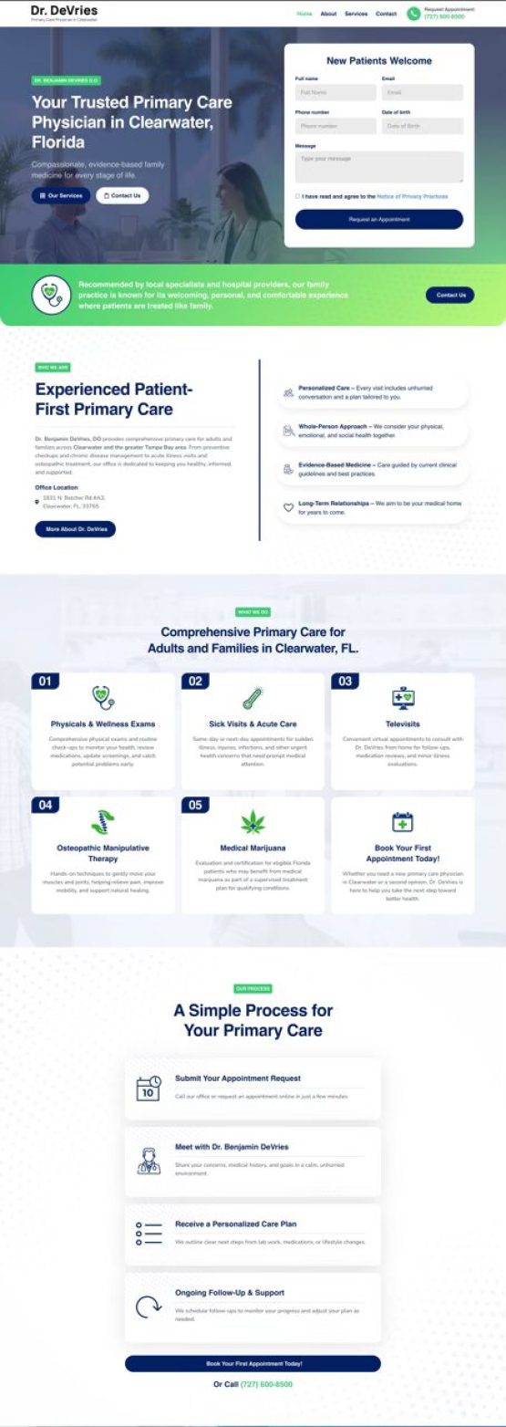 Dr. DeVries Web Design Large