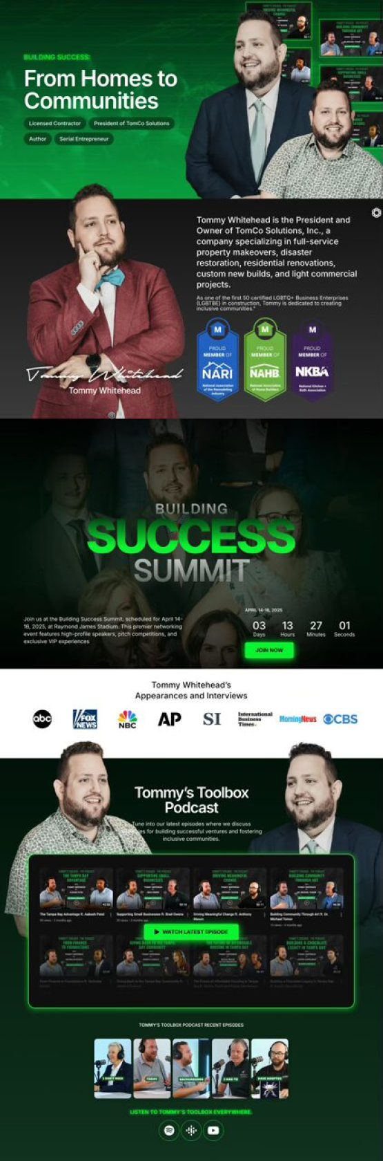Tommy Whitehead Landing Page Large